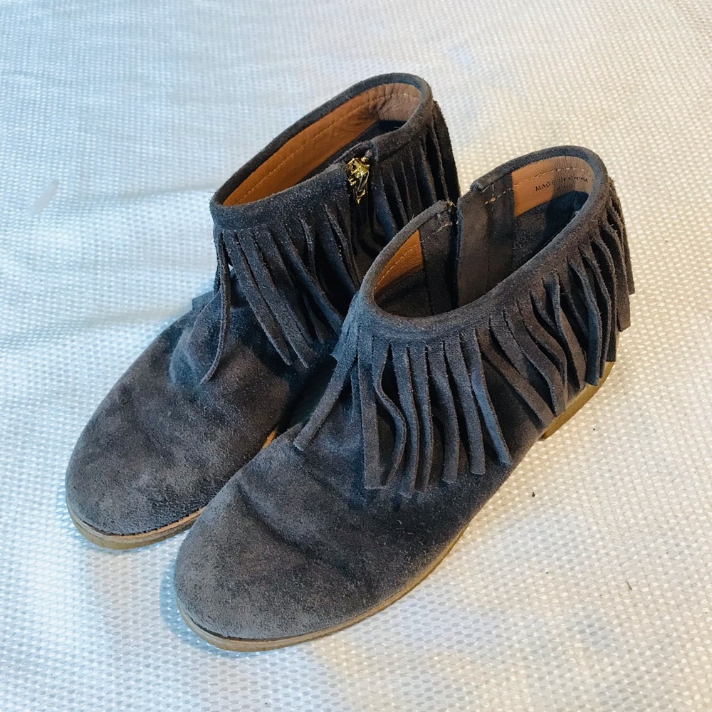 Kate Spade Fringe Ankle Boots Suede View 2